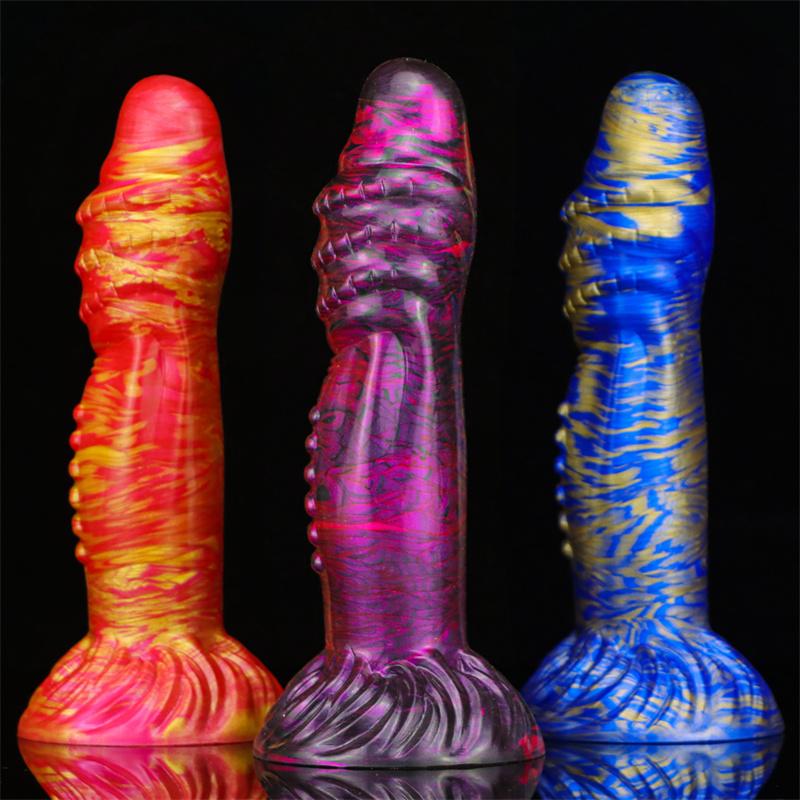 Faucet Color Liquid Silicone Anal Reamer Large Special-shaped Dragon Phallus Anal Masturbation Device Rear Court Sex Toy