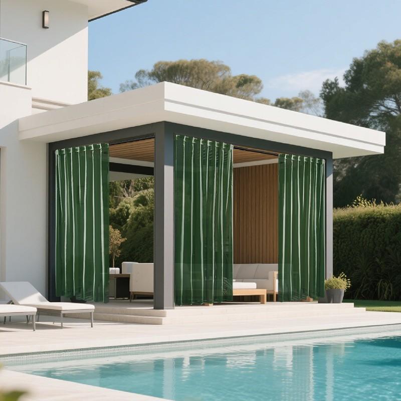 Outdoor Waterproof Multi-Function Curtain Sheer Finished Thick Villa Home