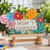 Украшение для сада мамы «Любовь растет здесь» Знак с деревянной основой Украшение для стола в центре Подарки на День матери День рождения