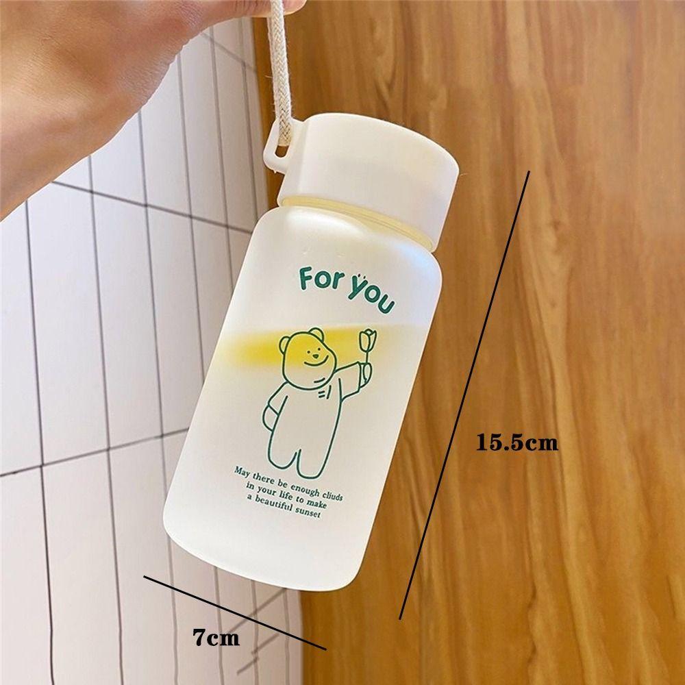 Простой Милый Медведь Уличный Стакан для Воды Прозрачная Матовая Бутылка для Воды