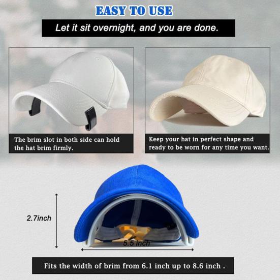 Hat Brim Bender with Self-Adhesive Hat Sizing Reducer Tape Hat Bill Shaper Universal Baseball Cap Curving Band Tools