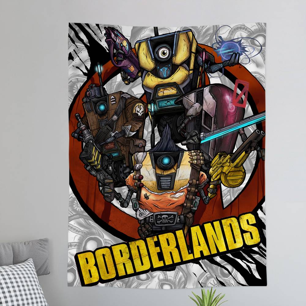 Игровой BORDERLANDS Напечатанный Большой Настенный Гобелен Настенное Украшение Домашний Декор Покрывало