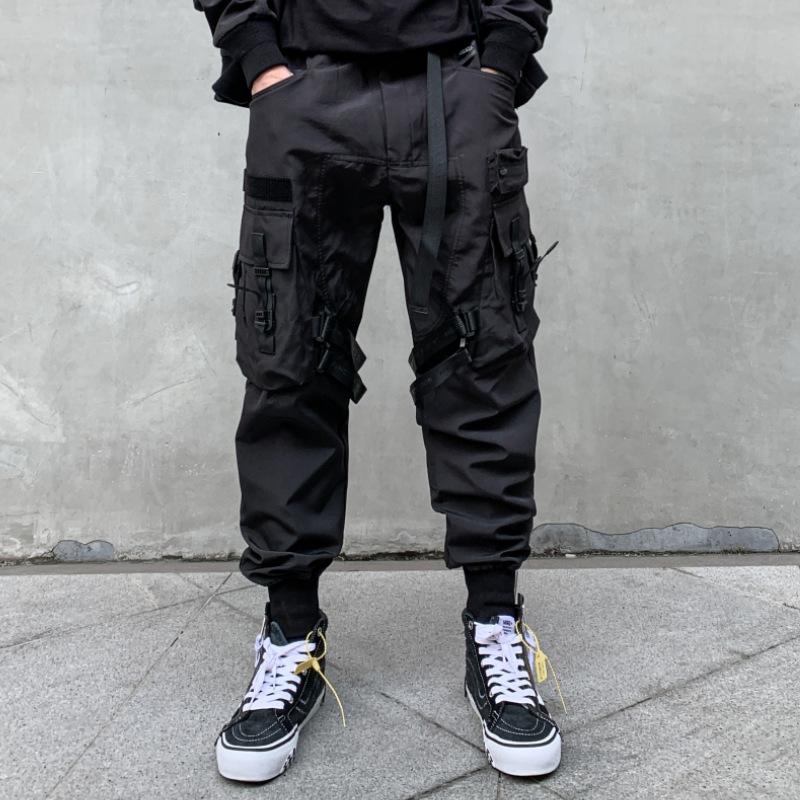 Модные мужские брюки-карго с множеством карманов Y2K Outdoor Techwear Брюки до щиколотки Панк-стиль Повседневные Брюки-парашютисты Pantalones Большого размера