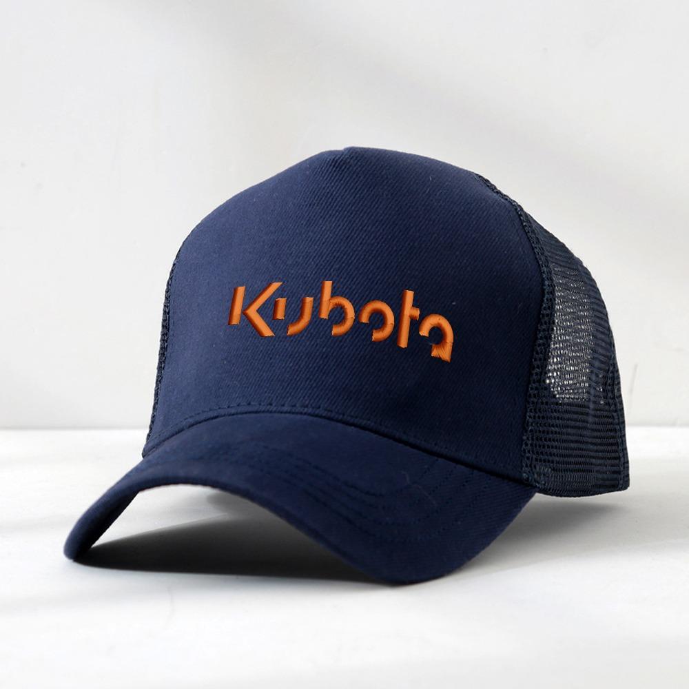 Трактор KUBOTA Черная Бейсболка Унисекс Повседневная Snapback Кепка Для улицы Все сезоны Сетчатая дышащая Тракер Кепка Gorras
