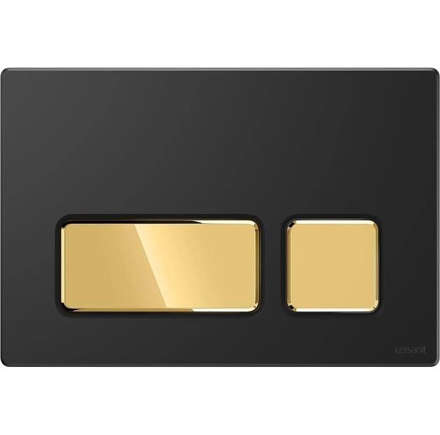 Клавиша смыва Cersanit Block черный матовый K970400