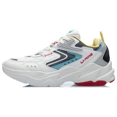 Li Ning Spacetime Classic Амортизирующие Низкие Беговые Кроссовки Женские Бело-Серые AGCR332-5