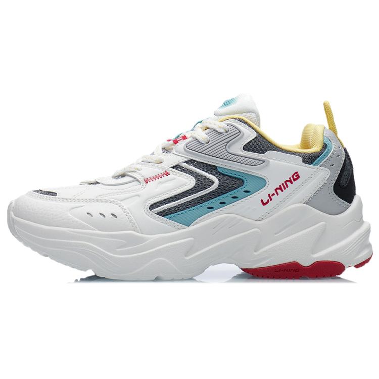 Li Ning Spacetime Classic Амортизирующие Низкие Беговые Кроссовки Женские Бело-Серые AGCR332-5