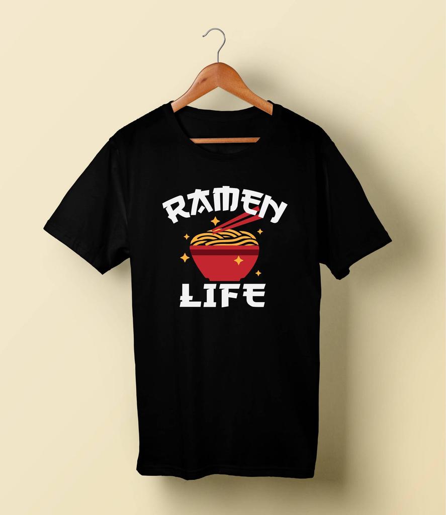 Футболка Ramen Life Смешная футболка с миской лапши Аниме футболка с лапшой Японская футболка Любитель рамена Футболка для студента Футболка Ramen Японская еда Футболка