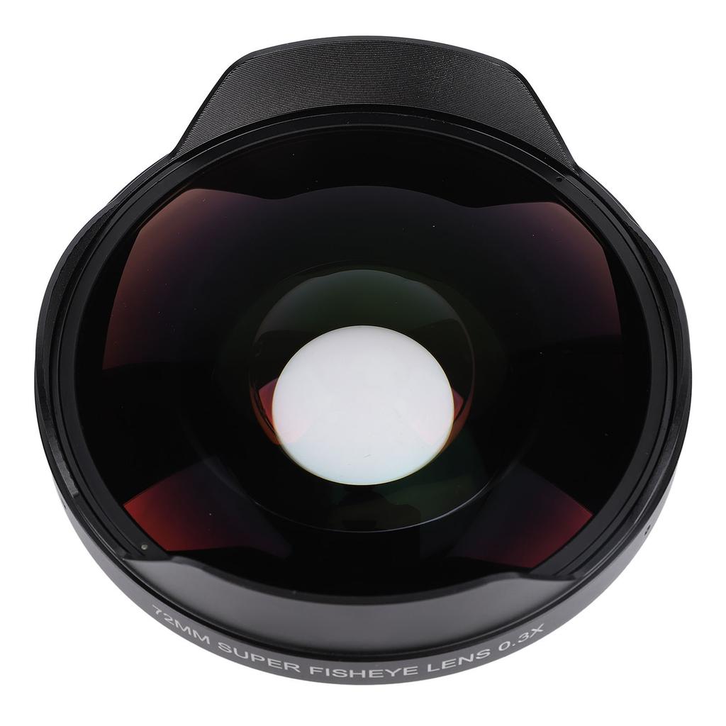Объектив «рыбий глаз» 0,3X с резьбовым креплением 72 мм, большой глубиной резкости, широкоугольный объектив «рыбий глаз» с блендой для видеокамеры.