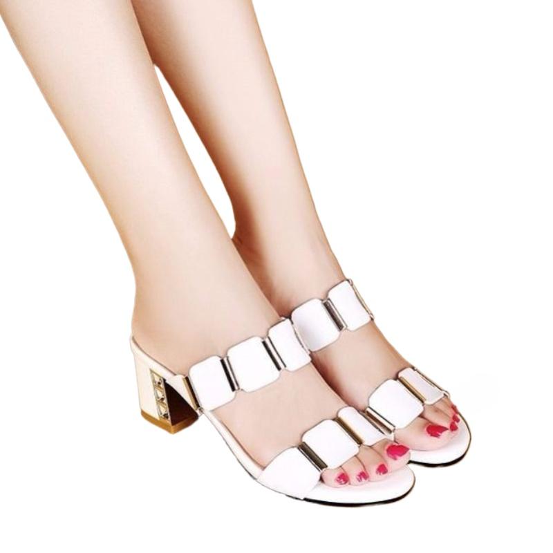 Летняя новая модная обувь Повседневная обувь с открытым носком на высоком каблуке Босоножки женские сексуальные удобные сандалии женские туфли из искусственной кожи Zapatos Mujer