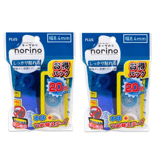 Plus Ленточный клей Norinopod, прочно приклеивающийся, 8,4 мм, экономичный, 2 шт. + 2 сменных ленты 54-345 x 2