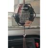 Plexi Double Sided Car Ornament Hexagonal Ayetel Kursi Rearview Mirror Ornament With Prayer