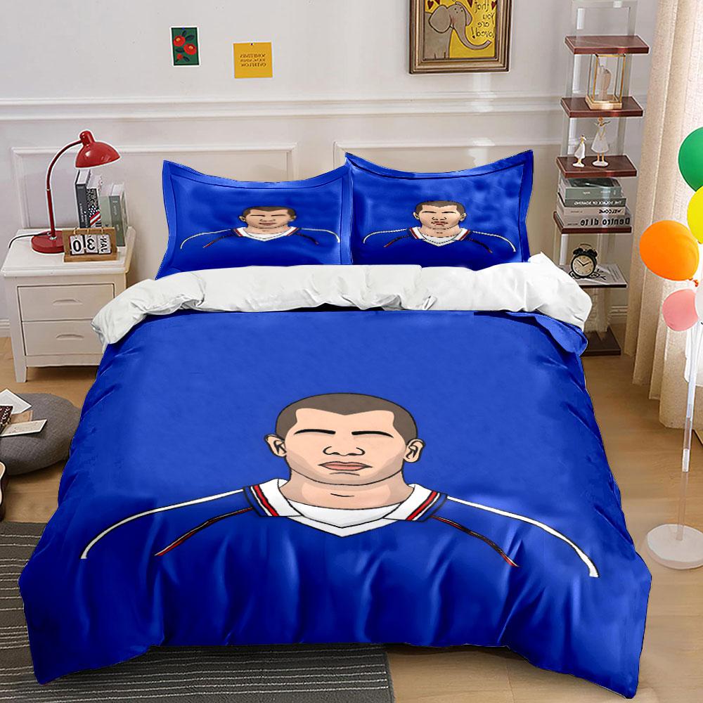 Illustrated face and jersey. Bedding sets Duvet cover sets Duvet covers Pillowcases(1 * Duvet Cover 2 * Pillowcases without duvet insert)