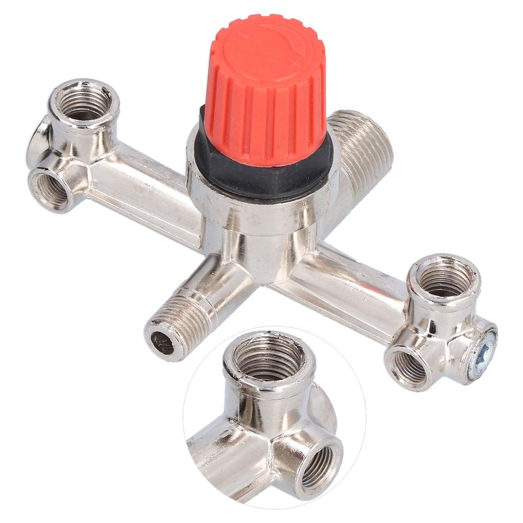 Переключатель компрессора Трубка Двойной выход Металлический клапан Не регулируемый фитинг Аксессуар