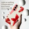 For Samsung Galaxy A17 5G Case Red Flower Pattern Printing Straight Edge TPU Phone Back Cover