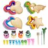 21Pcs/Set Sandwich Cutters for Kids Uncrustables Sandwich Maker Bread Decruster Pancake Maker  Small Cookie Cutters