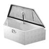 Trailer Tongue Box, 990 x 419 x 305 mm Aluminum Trailer Tongue Tool Box, Heavy Duty Storage Organizer with Lock & Keys, Utility Tool Chest for Pickup