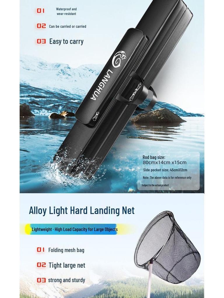 Beginner's Multi-Section Fishing Rod Set with Gear and Tackle Supplies