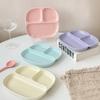 3Grid Plates for Food Dinner Plates Dinnerware Dining Compartment Plate Serving Dishes Salad Kitchen Eco-friendly Tableware
