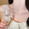 Color Dripping Oil Doudou Beaded Necklace Niche Design Sense Versatile Collarbone Chain Fashion Vacation Style Personalized Jewelry Women