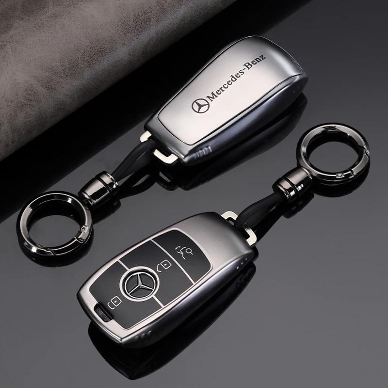 PU Car Key Case Cover Shell Fob For Mercedes Benz A B C E Class GLS GLA GLK GLC CLS CLA AMG W204 W205 W212 W463 W176 Keychain PD1