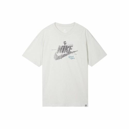 Nike Мужская белая футболка с принтом логотипа с растениями и цветами