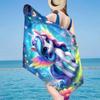 Rainbow Unicorns Garden Beach Towel, Super Soft Microfiber, Gift for Her/Him, Birthday, for Pool, Beach, Travel, Home Decor Fan gifts