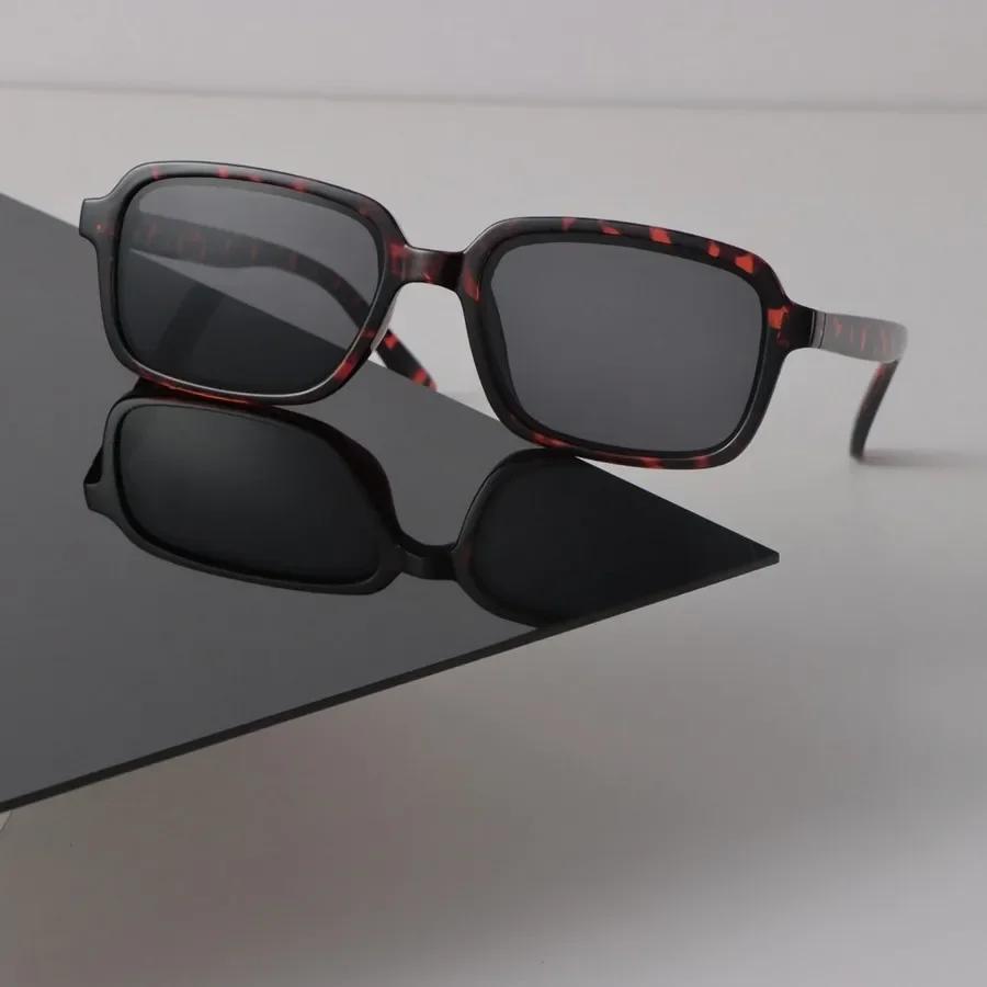 Винтажные прямоугольные солнцезащитные очки Женские Мужские Повседневные Модные очки Роскошный Бренд Дизайнер Женские