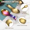 uxcell Spoon Rest Holder 10.6 x 3.7 inch 301 Stainless Steel Kitchen Utensil Rack Heat-Resistant Stovetop Drip Catcher Gold Finish