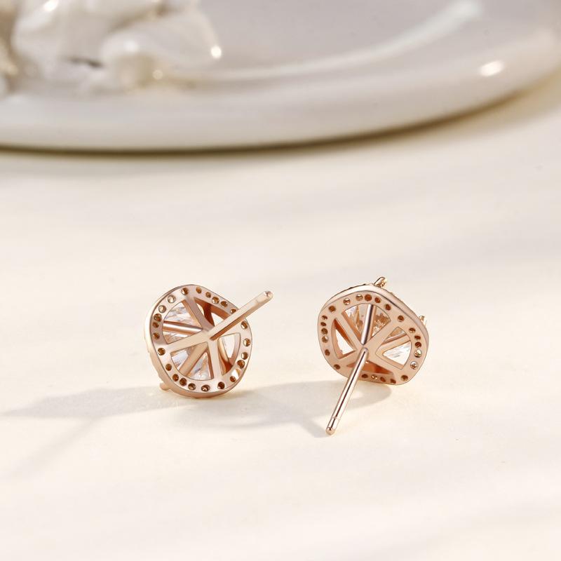 Серьги-гвоздики Super Flash Zircon Small, модные простые серьги в стиле нишевого дизайна