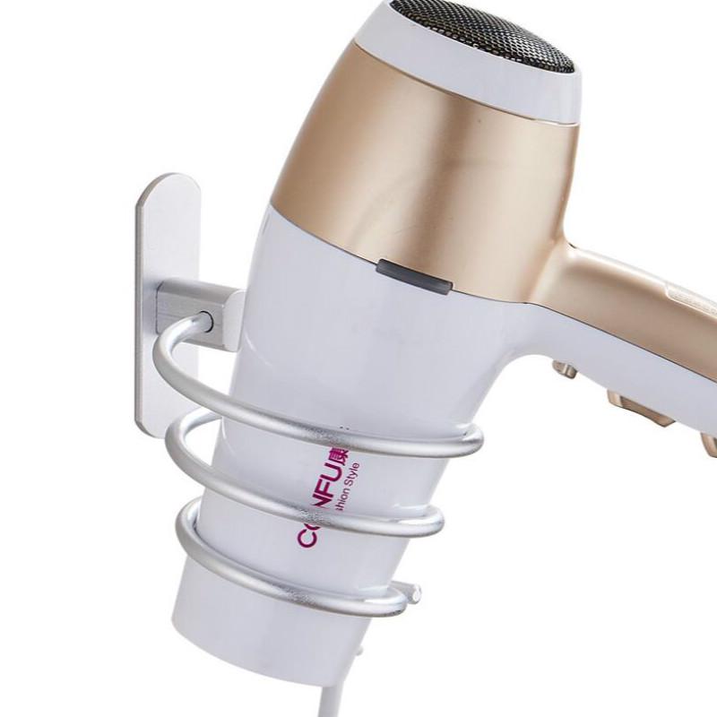 Полка для фена, алюминиевый настенный держатель для ванной комнаты, полка для хранения