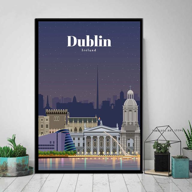 Токио Оттава Прага Сидней Карта города Винтаж Винтаж Путешествия Классическая картина маслом постер дома Гостиная