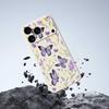 For iPhone 17 Pro Max Case Purple Butterflies Pattern Printing Straight Edge TPU Phone Back Cover