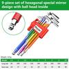 9PCS Ball-End Allen Key Set Color Torx Wrench Set High Quality Bicycle Repair Tool