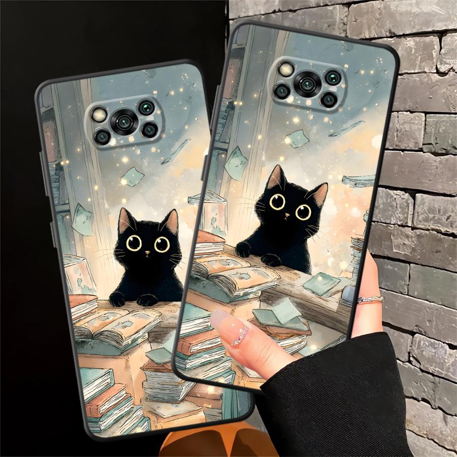 Мультяшный Кот Чехол для Телефона для Xiaomi Poco F8 F1 C61 F3 C50 M3 M4 M7 C71 C75 M5 X3 X4 X5 X7 Pro