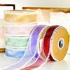 1 рулон градиентной ленты для вечеринок, пряжа «рыбий хвост», 10 ярдов, подарочная упаковка, аксессуары для волос своими руками, материал для шпилек, ширина 25 мм