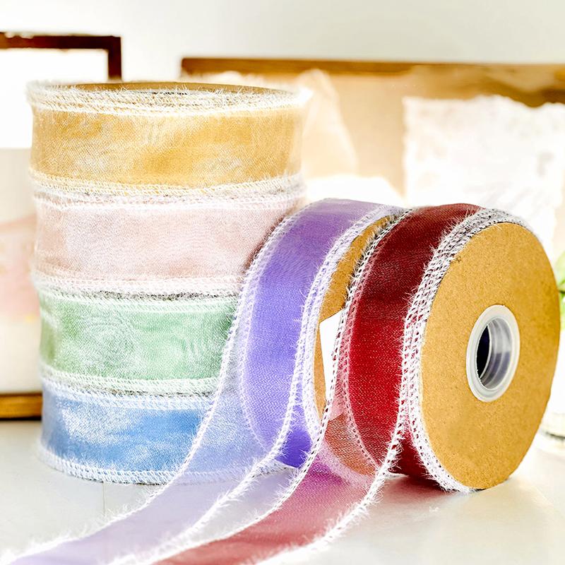 1 рулон градиентной ленты для вечеринок, пряжа «рыбий хвост», 10 ярдов, подарочная упаковка, аксессуары для волос своими руками, материал для шпилек, ширина 25 мм