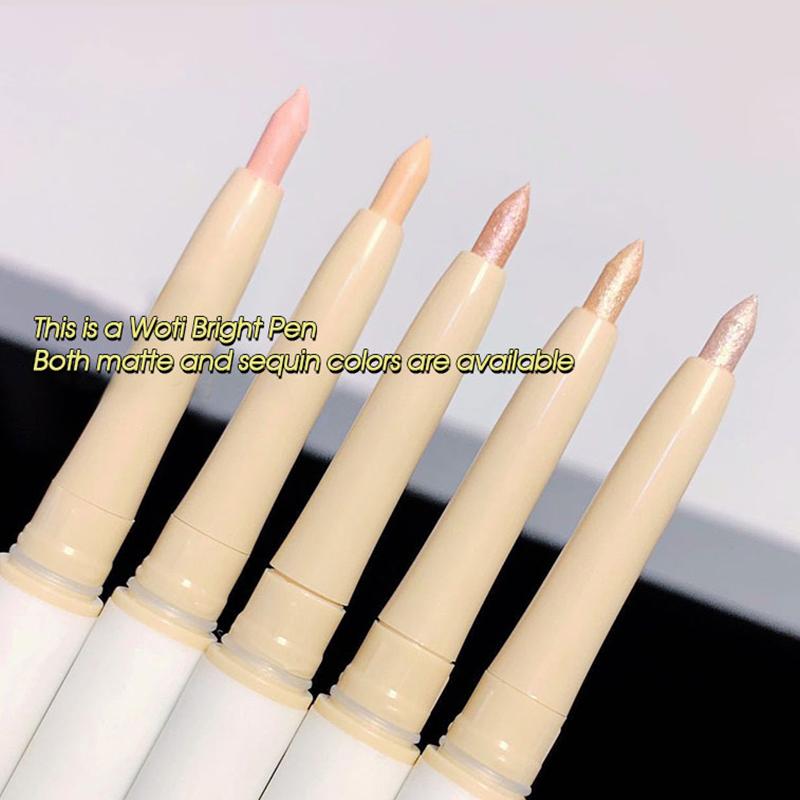 Двойная головка, лежащая ручка Silkworm, матовая перламутровая ручка Fine Flash Brightening Shadow Pen, контурная ручка под веком, ручка