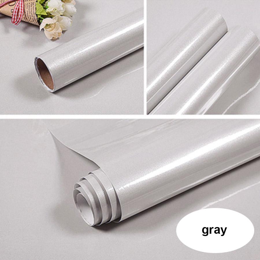 Перламутровые Однотонные Маслостойкие ПВХ Обои Самоклеящаяся Водонепроницаемая Ремонтная Наклейка для Кухонной Мебели Стола Шкафа