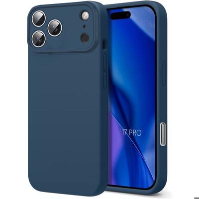 Защитный чехол - BOOLING - для iPhone 17 Pro - Мягкий Мягкий Силиконовый Противоударный - Темно-синий