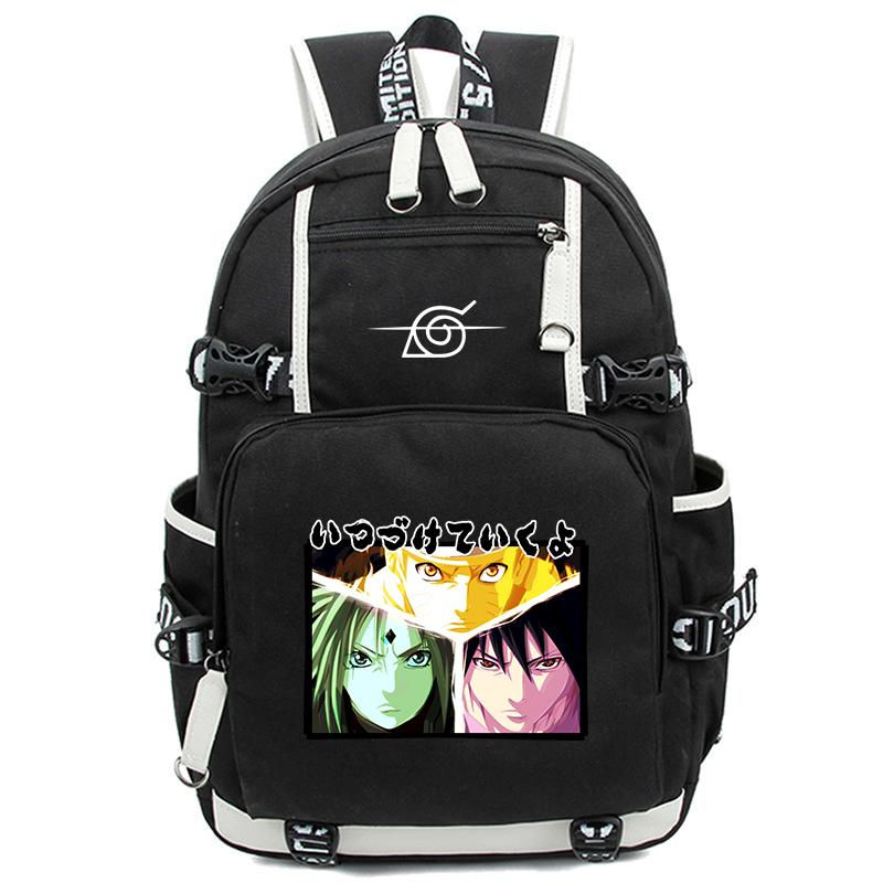 Аниме Наруто, школьный рюкзак для мальчиков и девочек, детский подростковый рюкзак с героями мультфильмов, водонепроницаемая школьная сумка Mochilas
