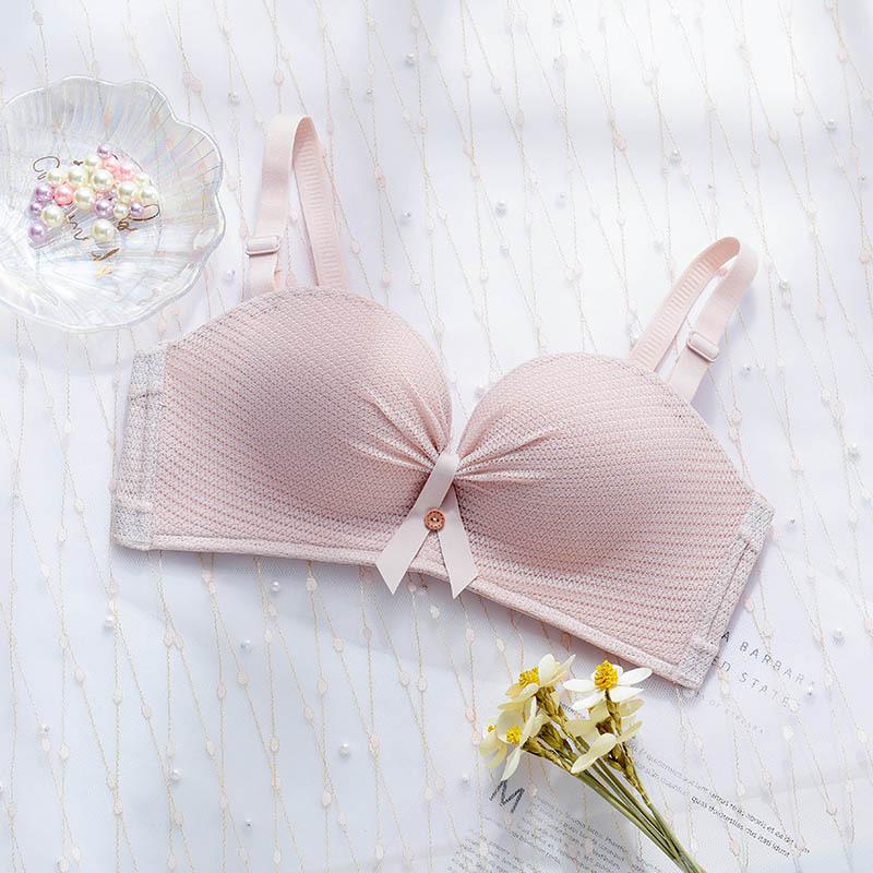 Нескользящий бюстгальтер с неметаллическими кольцами, толстый бюстгальтер со сборками