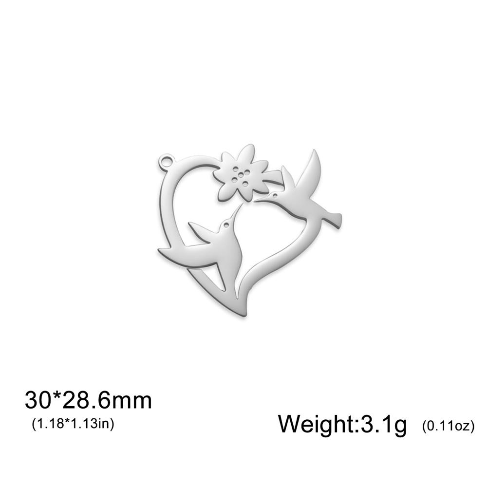 My Shape 5 шт. Подвески Цветок Колибри Животные Птицы Шармы для Ожерелий Брелоков Ювелирные Изделия из Нержавеющей Стали Изготовление DIY Подарки