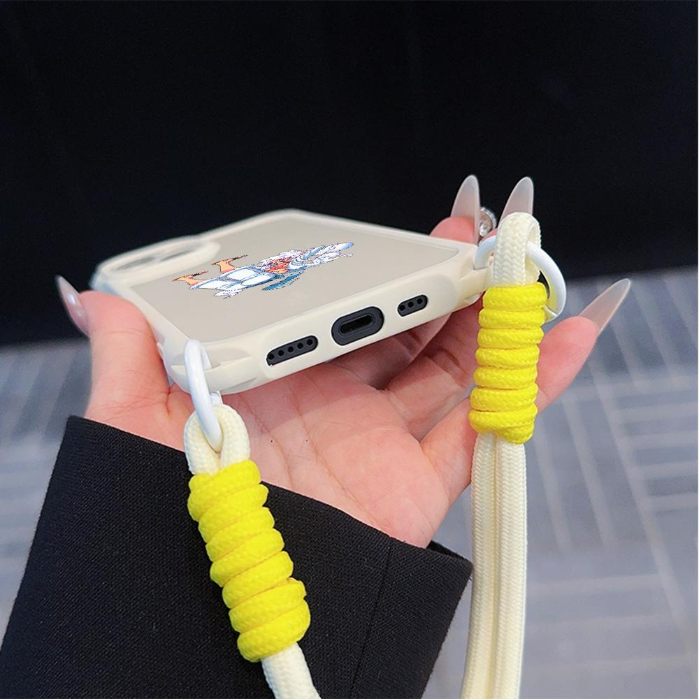 Ae91 цельные мягкие чехлы для телефонов iPhone 16 15 14 13 12 11 Pro Max 7 8 Plus XR XS Max с ремешком на запястье, защитным шнурком для углов, задней крышкой