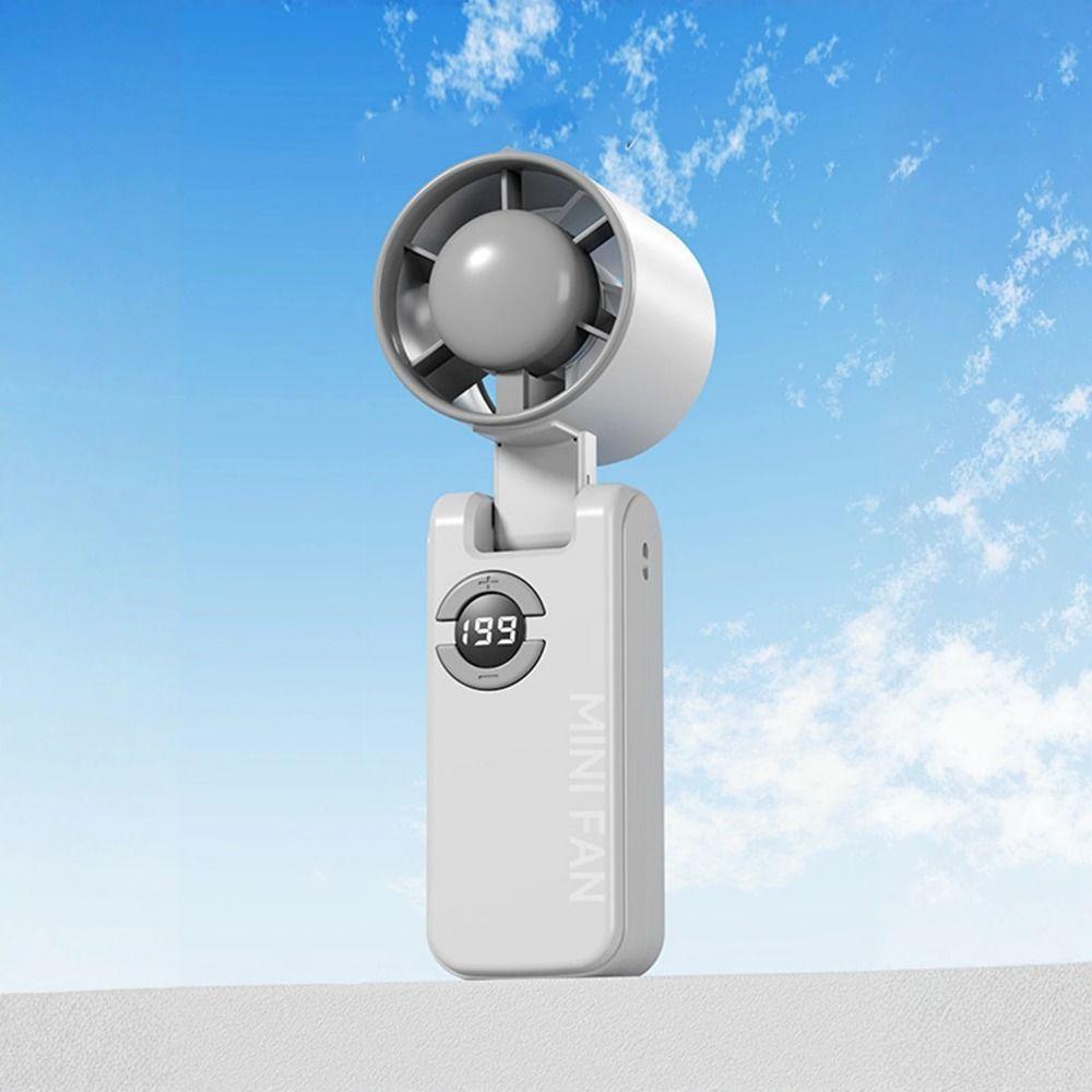 High-Speed Foldable Handheld Fan Portable Small Electric Fan Pocket Turbo Fan Camping