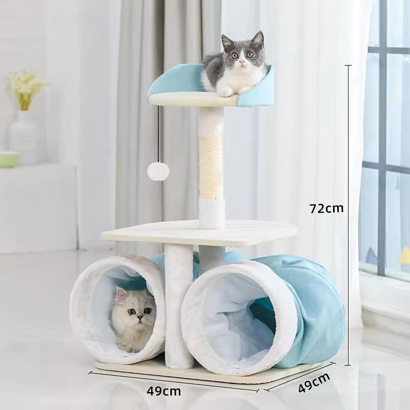 HOOPET Flower Cat Tree Многоуровневая башня для кошек с когтеточками из сизаля Домашние кошки Столб для кошек в кондоминиуме Туннель для кошек