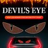 2Pcs Car LED Devil Eye Decorative Light Rear Warning Light Red Dynamic Demon Eyes Atmosphere Light Auto Decoration Accessories