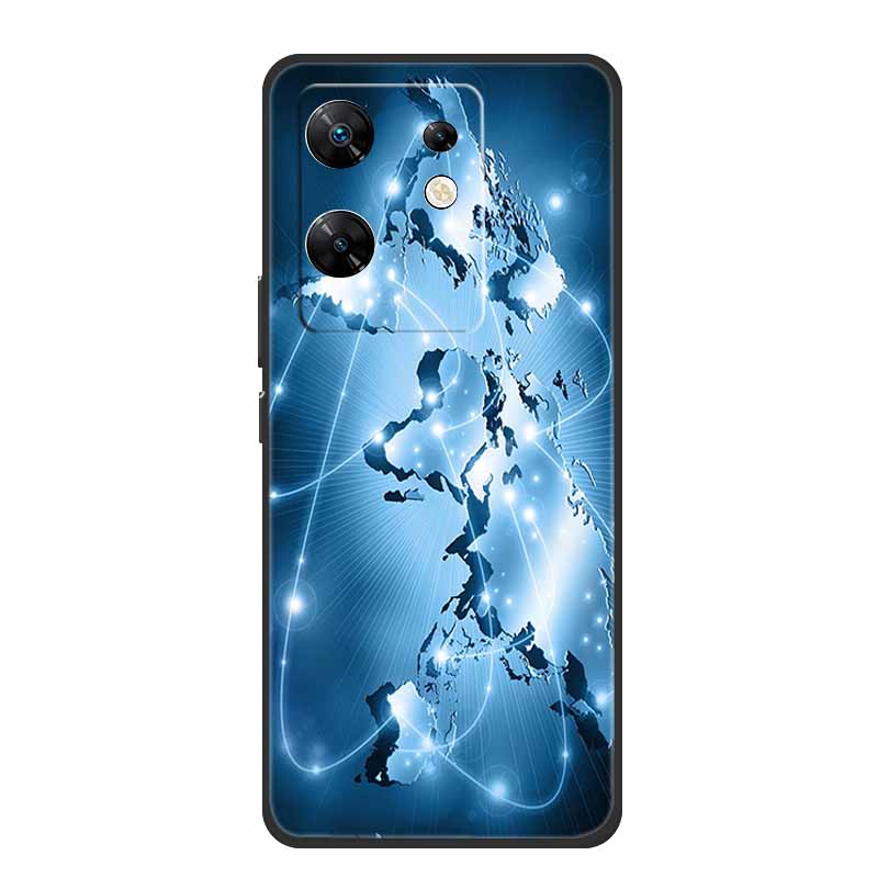 Для Infinix Note 30 VIP Чехол Coque Цветы Черный Силикон Мягкая Задняя Крышка Чехлы Для Infinix Note 30 Pro 30i Zero 30 Чехол для Телефона