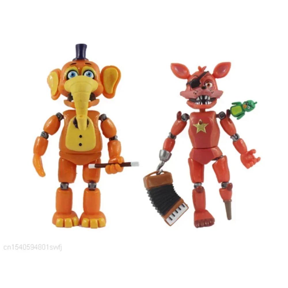 6 шт. Фигурки FNAF Фредди Бонни Фокси Фезбер Медведь Пять Ночей ПВХ Модель Фигурки Действия Игрушки для Детей Подарок на День Рождения
