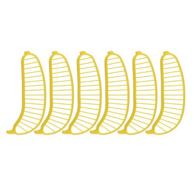 6шт фруктовый резак желтый быстрый нарезки надежный прочный универсальный резак для бананов для кухни дома